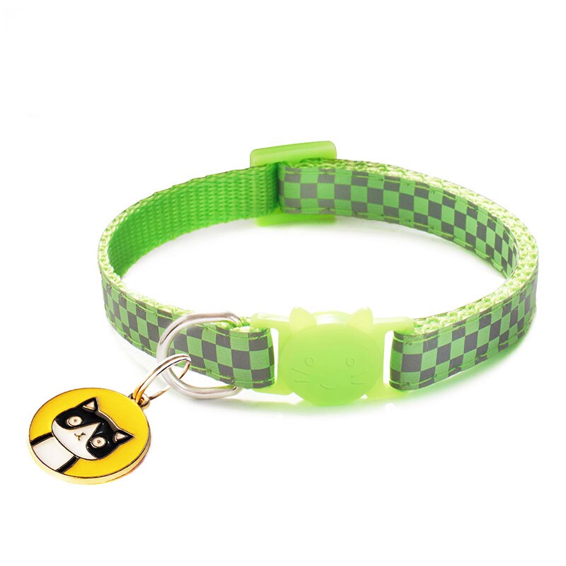 Reflective Charm and Bell Cat Collar Safety Elastic Adjustable Colors Pet Product Small Dog Collar for Kitten Puppy Pets: 10