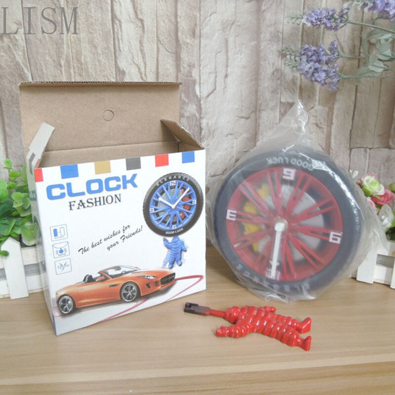 Moda kreatywna opona huśtawka mały zegar ścienny uczeń obudzić zegar prezent urodzinowy prezent domu