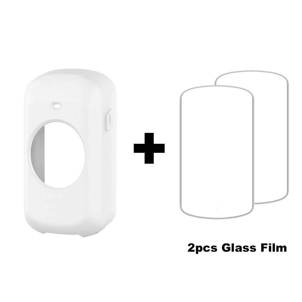 Para Garmin Edge 130 530 830 Plus silicona Gps bicicleta ordenador protección de pantalla Cyclocomputer funda protectora película de vidrio