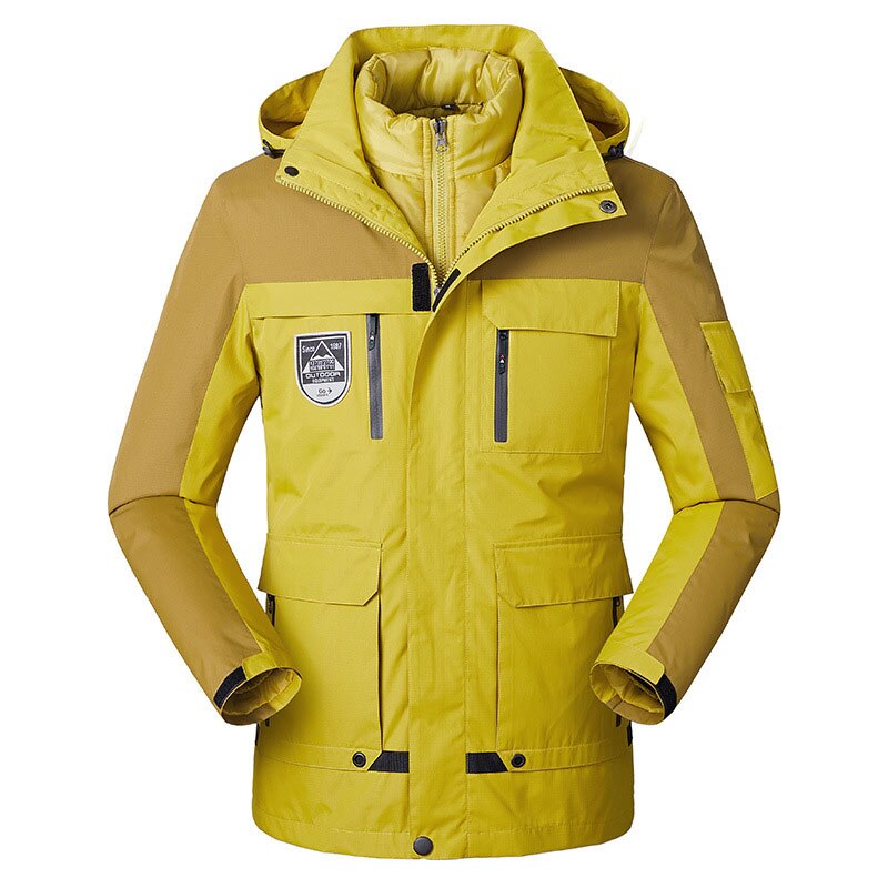 Winter Ski Jassen Mannen Outdoor Thermische Waterdicht Winddicht Snowboard Jassen Camping Trekking Wandelen Jas Sneeuw Skiën Jas: Geel / XXXL