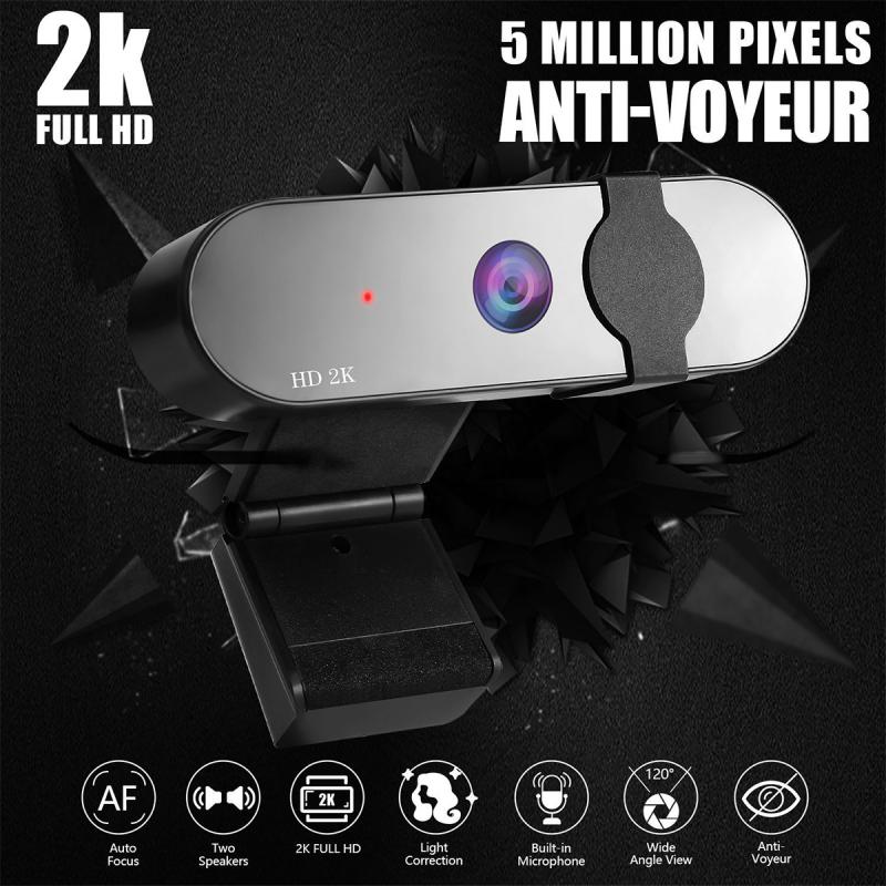 1pc Newest HD 1080P/2K/4K Webcam With Microphone USB Camera For PC/ Laptop Desktop Video Call 120 ° Super Wide-angle Range