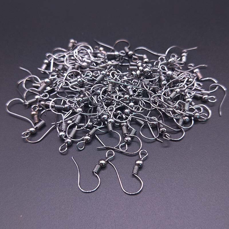 20x17mm DIY Earring Findings components Earrings Clasps Hooks Fittings DIY Jewelry Accessories Alloy Hook Earwire Jewelry: Gun black / 100PCS