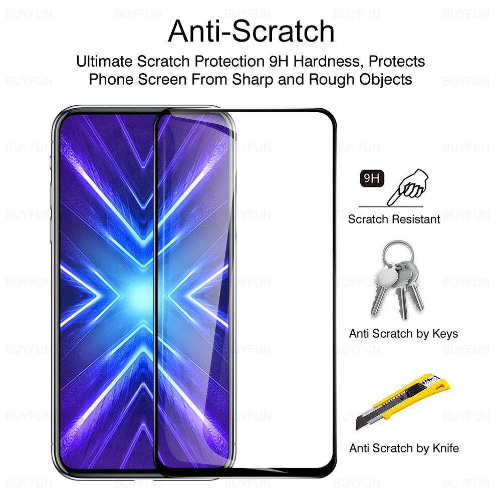 2 Stuks Beschermende Film Screen Protector Voor Huawei Honor 9X 9Xlite 9Xpro 9A 9C 9S 9Lite 9 X Lite Full Cover Hd Glas 6.59 &quot;STK-LX1