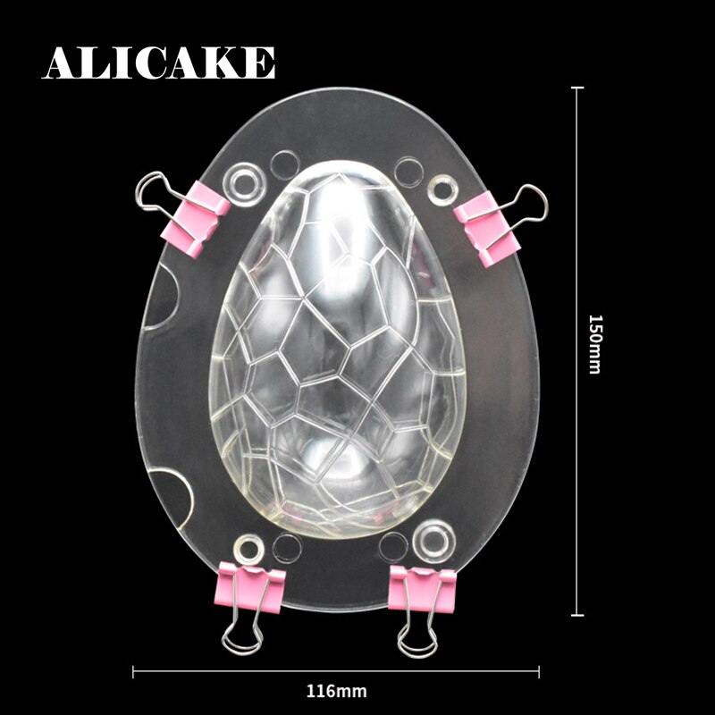 3D Polycarbonaat Chocolade Mallen Happy Easter Egg Konijn Chocolade Mallen Plastic Bakken Gebak Bakkerij Festival Bakvormen Gereedschap: Creck egg
