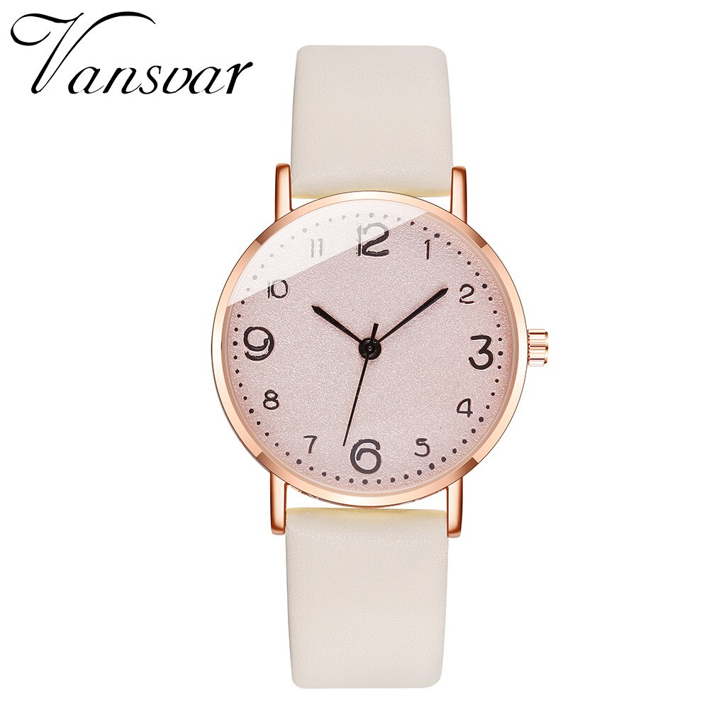 Luxe Vrouwen Polshorloge Casual Quartz Lederen Band Newv Band Jurk Horloge Dames Analoge Horloge Dames Horloge: C