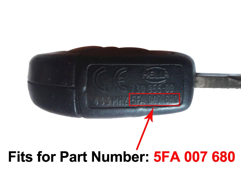 Keyecu Upgraded Flip Remote Key 433MHz ID48 Chip for VW Toledo Leon Ibiza Cordoba Arosa Alhambra P/N: 5FA 007 680, 5FA007680