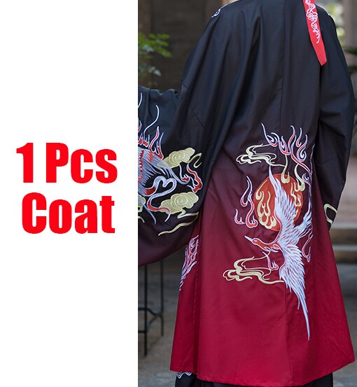 Couples Hanfu Chinese Ancient Traditional Tang Dynasty Costume Adult Festival Outfist Fancy Stage Clothing Women Men DNV12449: 1 Pcs Coat / M