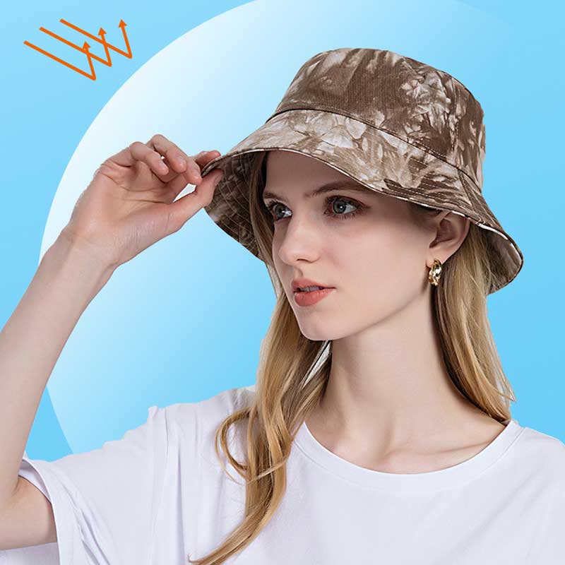 Moda lato damska czapka rybaczka krawat barwnik okap kapelusz rybaka bawełna odkryty składany czapka na basen oddychająca przenośna para pion kapelusz