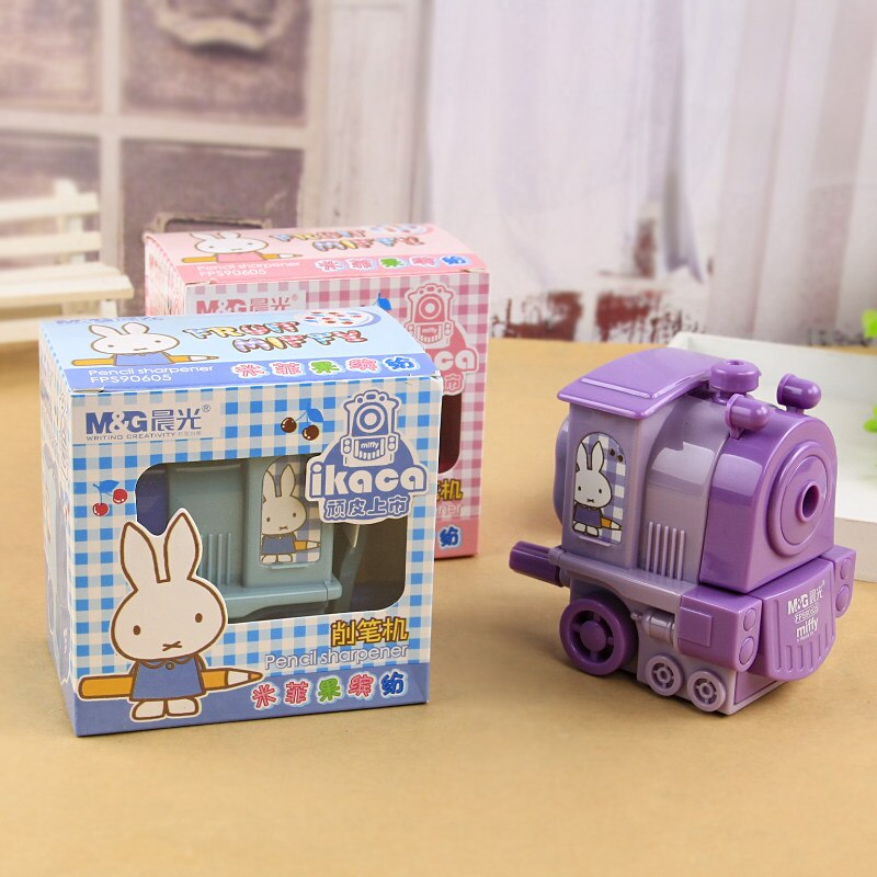 2017new cute locomotive mechanical pencil sharpener kids school stationery pencil sharpener