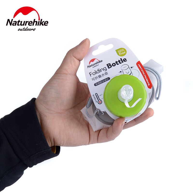 Naturehike 500ML/750ML pieghevole del silicone tazze di bottiglia di acqua di sport tutto'aria aperta da corsa ciclismo campeggio bere vetro