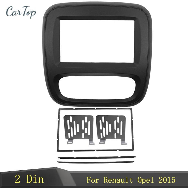 2Din autoradio Fascia DVD panneau tableau de bord Kit pour Renault Trafic Opel Vivaro Up auto stéréo installation tableau de bord panneau