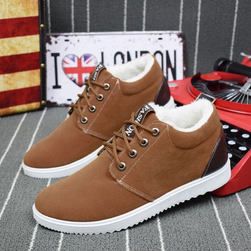 Vinterstøvler til mænd plys varme ankelstøvler herresko man chaussure homme fodtøj herre sneakers plus størrelse 569