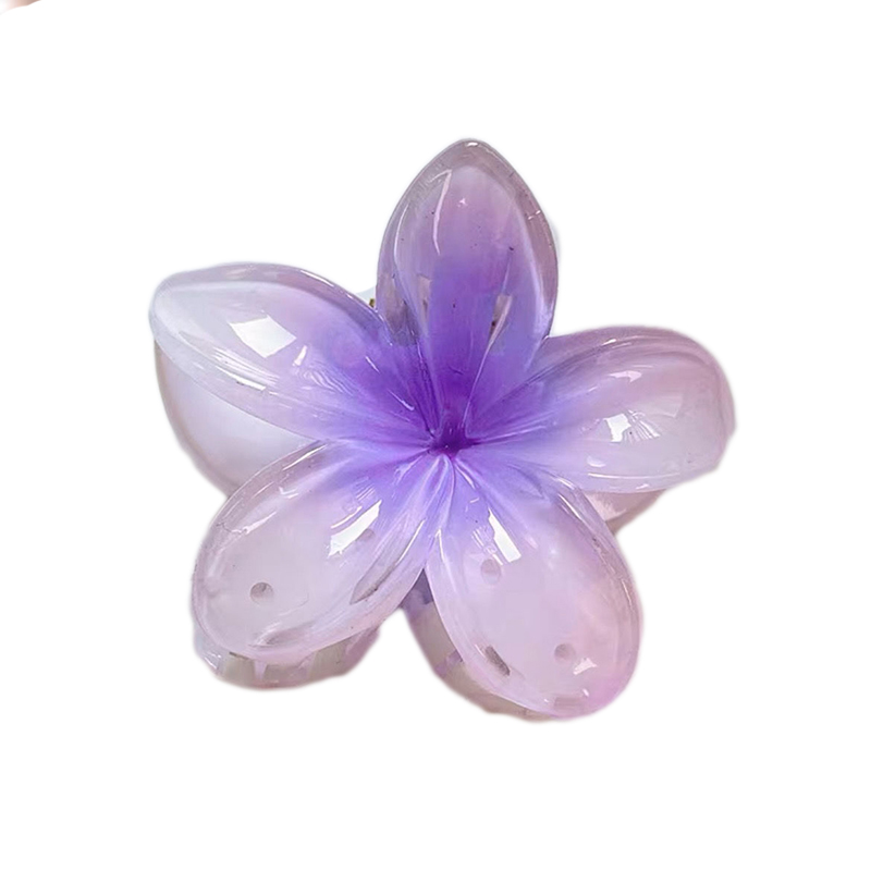 Pinza para el pelo con forma de flor para mujer y niña, pasadores de horquilla, soporte para cola de caballo, accesorios para la cabeza de playa, 8CM: Gris oscuro