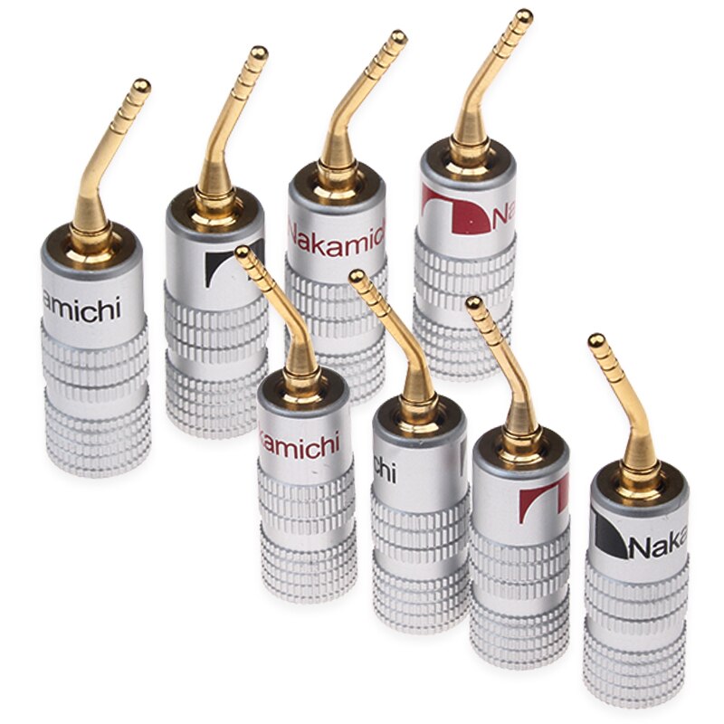 8 stücke/4 stücke 2MM Nakamichi Reinem Kupfer Vergoldete Bananen Stecker Stecker Metall Hülse Für Musical Lautsprecher kabel Stecker verrotten &Ampere; Schwarz
