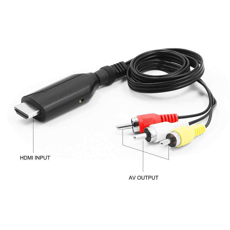 4k MALE HDMI to MALE 3 RGB RCA Video Audio Adapter AV Component Converter HDMI2AV Support NTSC PAL Output HDMITo AV WITH PCBA