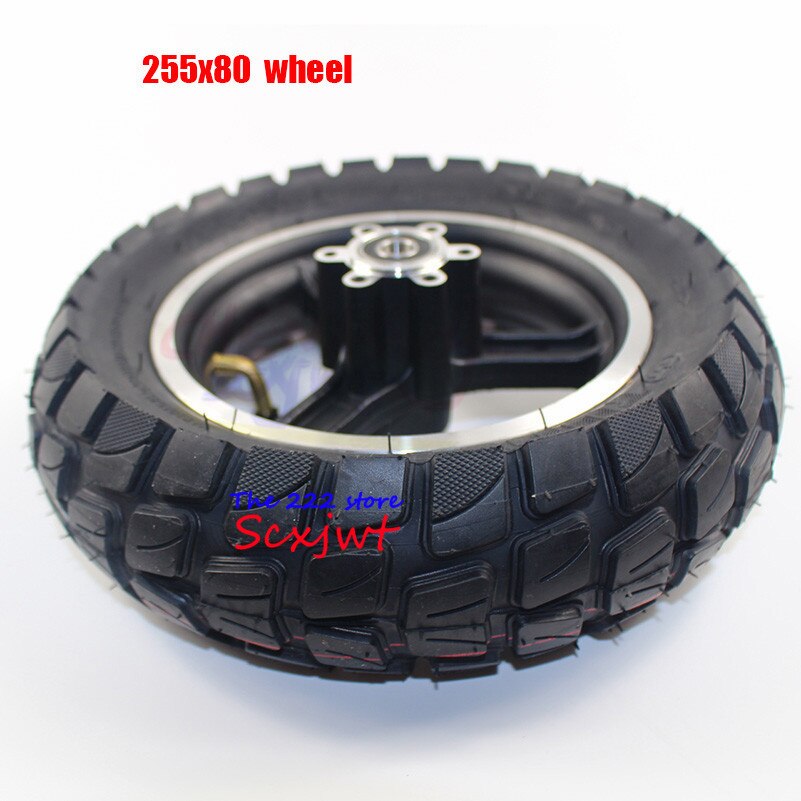 10 Inch Wheels for Kugoo M4 Pro Folding Electric Scooter 10x3 Inch Off-road Inner Outer Tire with Alloy Rims 255x80 Tyre 80/65-6