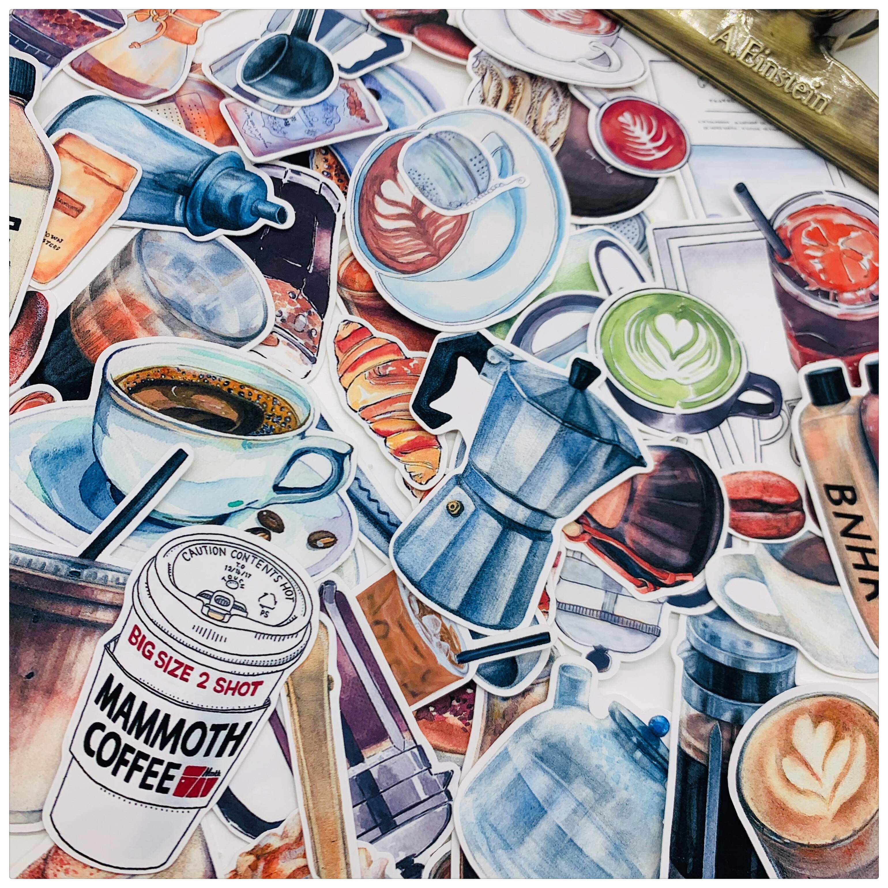 57 teile/satz kaffee serie aufkleber DIY scrapbooking Tagebuch Basis Collage glücklich planer dekoration aufkleber