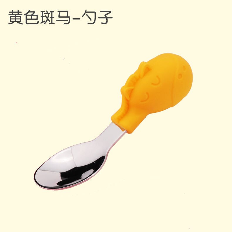 Baby Gadgets Tableware Set Children Utensil Stainless Steel Toddler Dinnerware Cutlery Cartoon Infant Food Feeding Spoon Fork: G