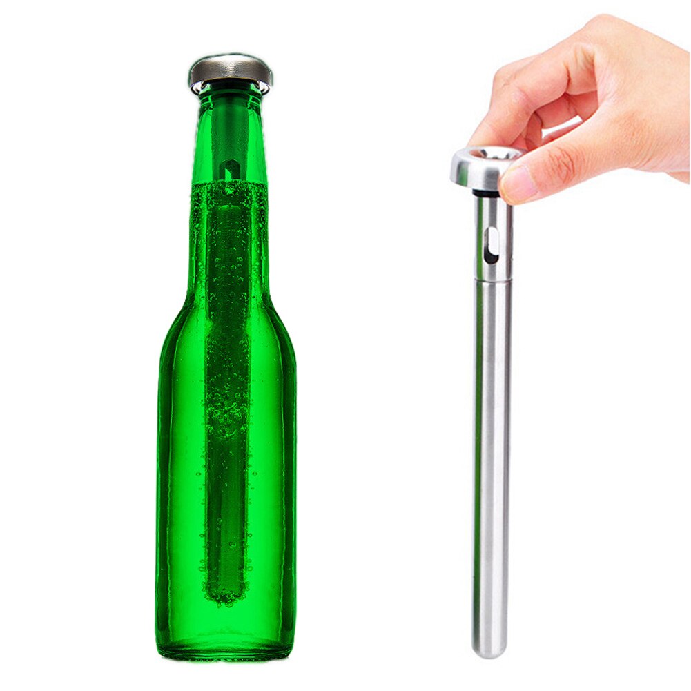 Stainless Steel Beer Chiller Stick Beverage Cooling Rod Cooler Frozen Bar Tool