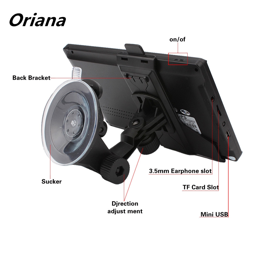 733 navegador de Gps para camión de navegación de 7 pulgadas 800MHZ FM 8GB 128M nuevos mapas RUSIA europa