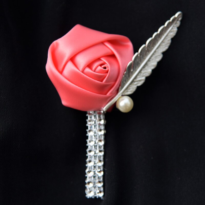 Kyunovia Blume Revers Pin Mens Hochzeit Blume Im Knopfloch Handgemachte Hochzeit Brosche Blume Im Knopfloch Knopfloch Grooms Boutonnieres FE55: Color 10