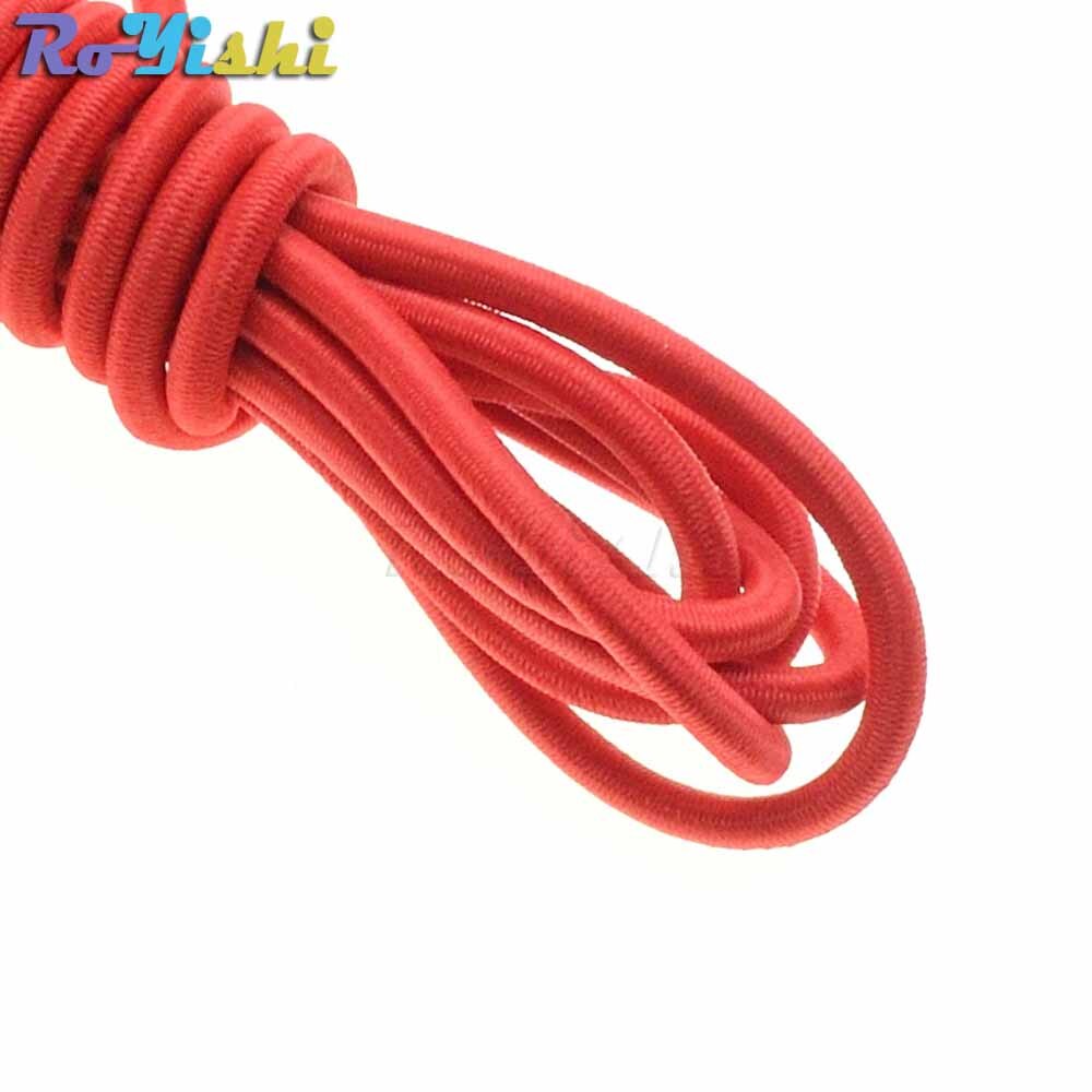 10 yards/pak kleurrijke diameter 3mm elastische touw bungee schokkoord rekkoord voor doe-het-zelf sieraden maken buitenachtergrond: Rood