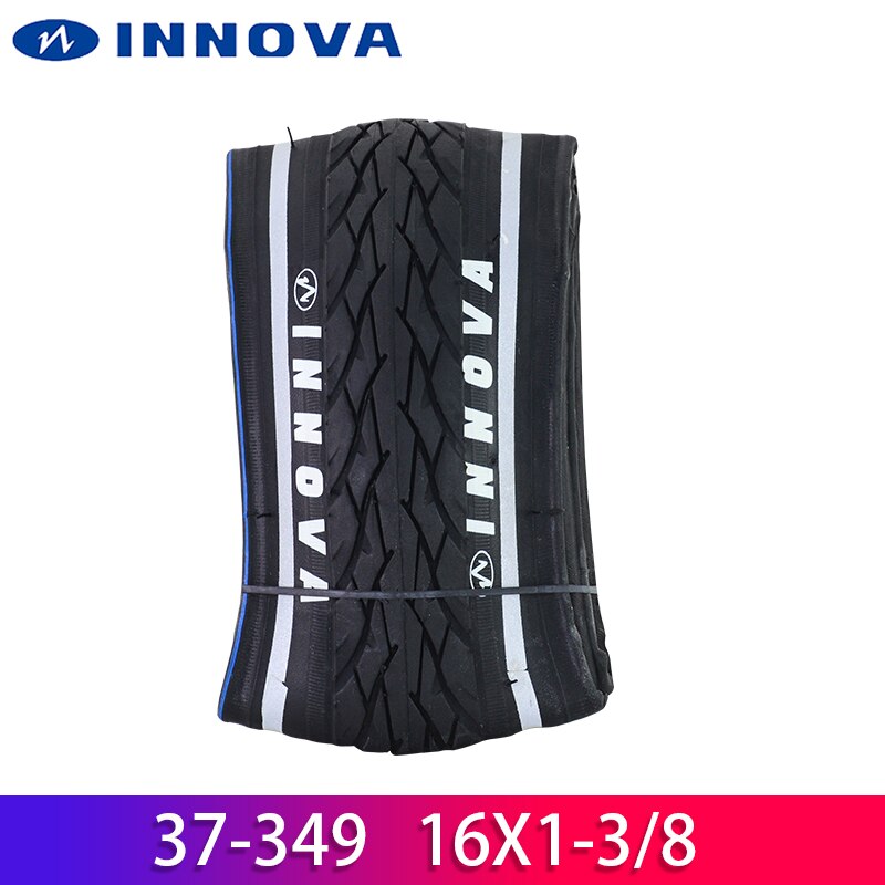 INNOVA 16 Inch 37-349 16x1 3/8 Folding Tires For Brompton Folding Bicycle City Commuter Bicycle With Reflective Strip: Default Title