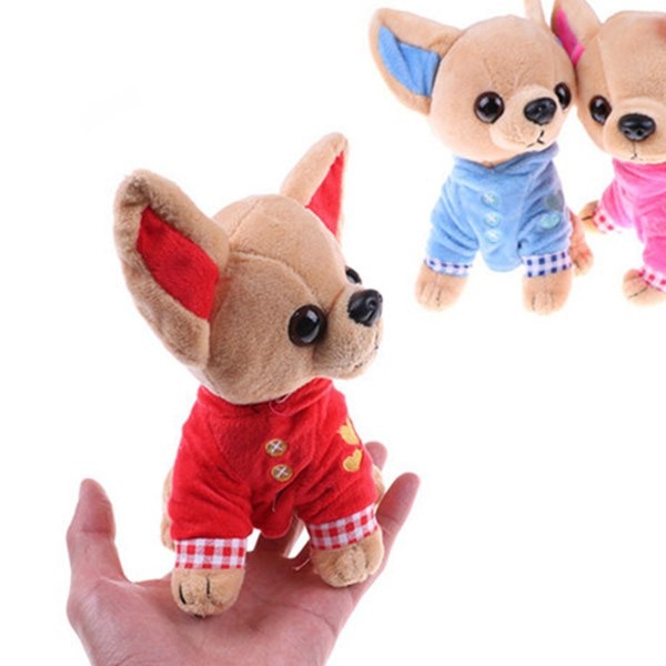 1Pcs 17Cm Chihuahua Puppy Kids Toy Kawaii Simulatie Dier Pop Voor Meisjes Kinderen Leuke Gevulde Hond knuffel