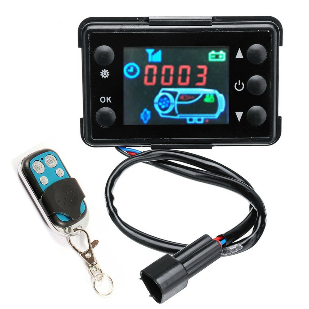 Lcd värmare controller delar tillbehör luft parkering svart switch 8kw set