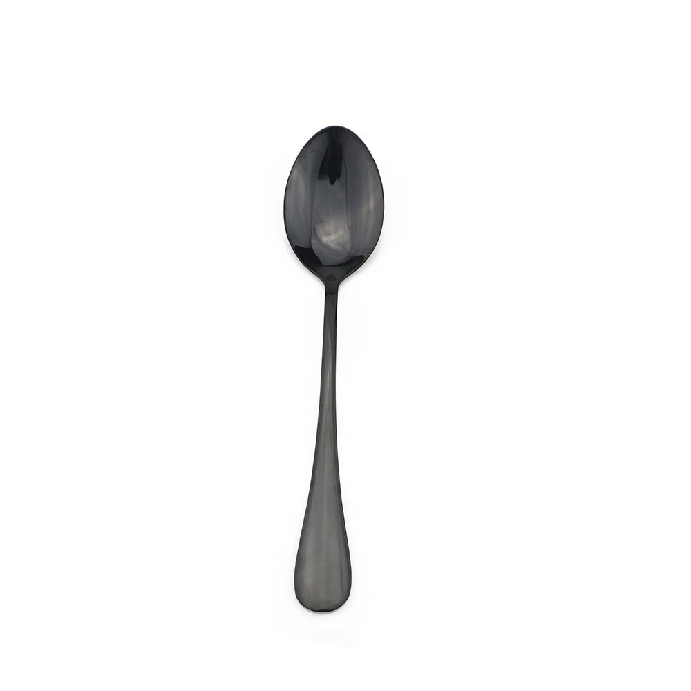 Zwarte Bestek Set Servies Set 304 Rvs Scherp Steak Mes Vork Theelepel Servies Set: Dinner Spoon