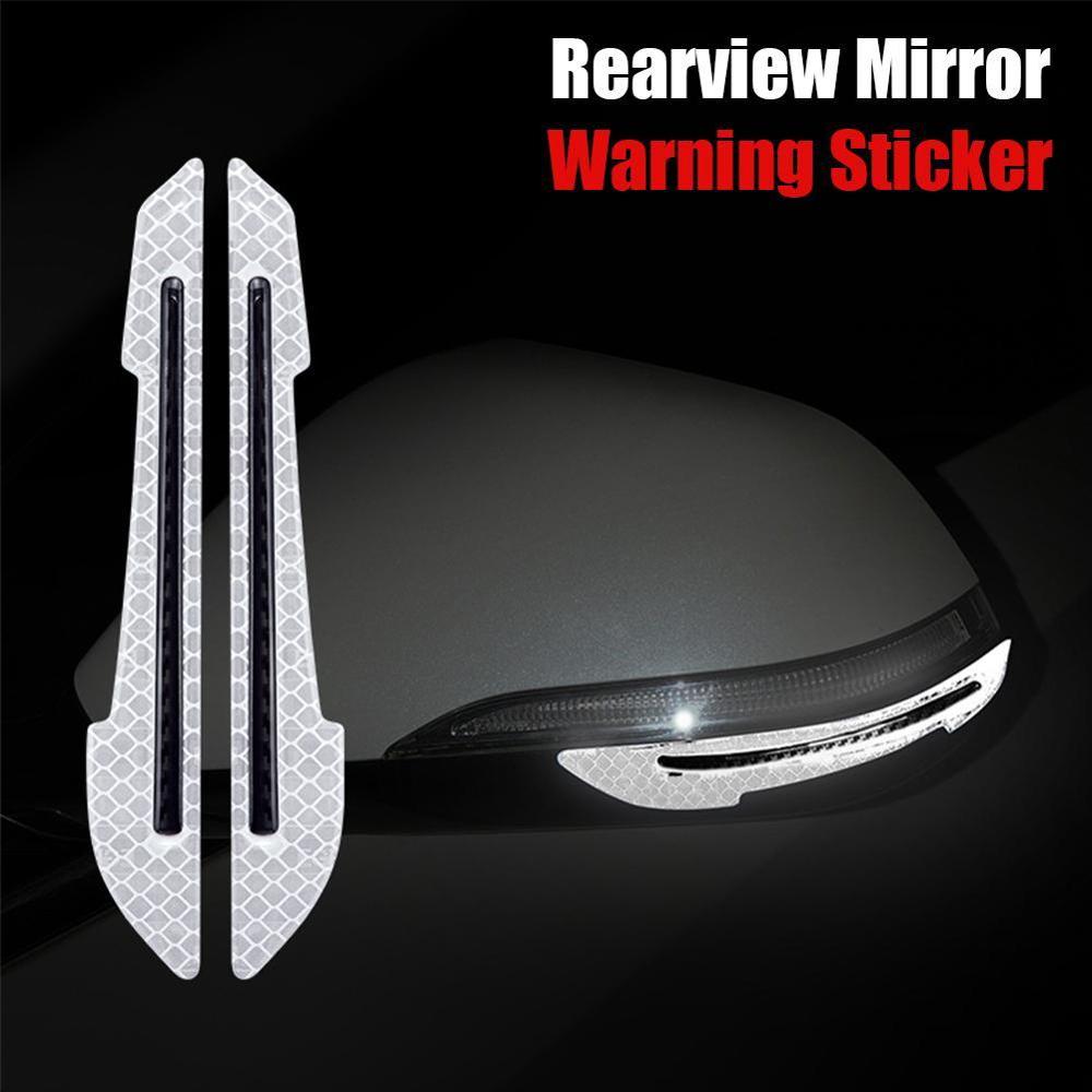 Reflecterende Waarschuwing Auto Stickers Auto Spiegel Decoratie Reflecterende Deur Anti-Collision Strip Geldt Voor Alle Auto 'S