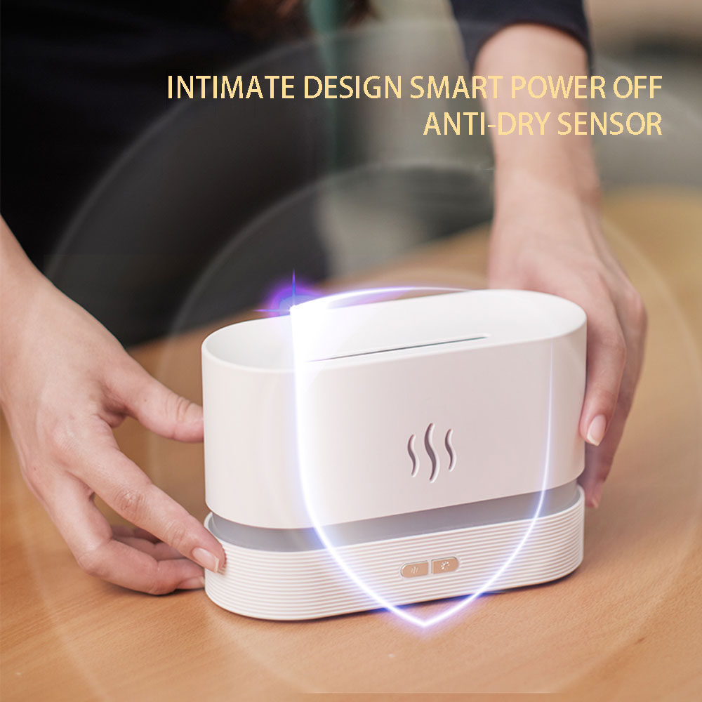 Bærbar aroma diffusor simulering flamme usb ultralyd luftfukter hjemmekontor luftfukter aromaterapi flamme lampe diffusor