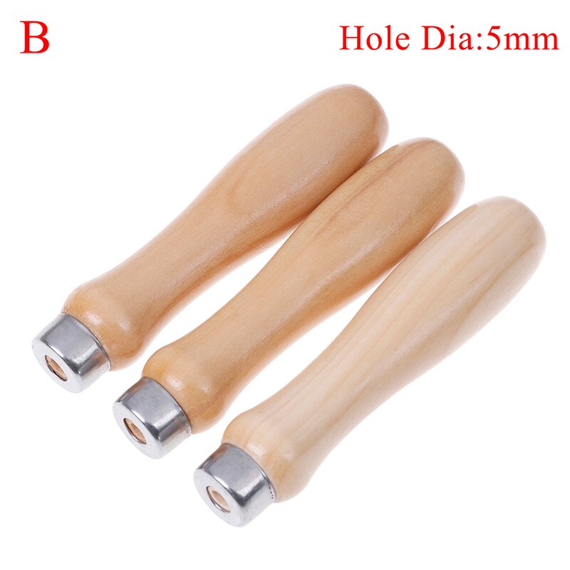 Mango de madera para limar, herramienta apta para el hogar, anillo de acero inoxidable, madera dura, DIY, 3 uds.: Verde militar