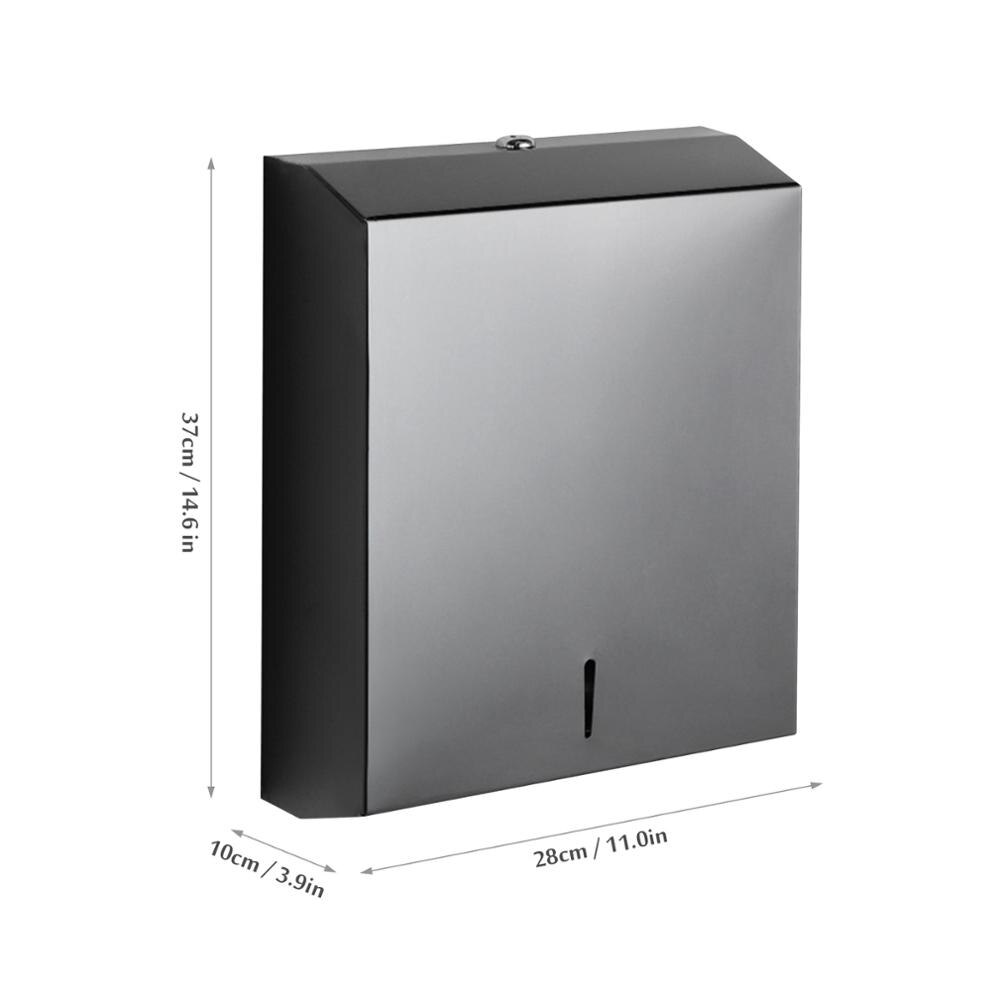 Wall Mounted Bathroom Tissue Dispenser Stainless Steel Tissue Box Holder for Multifold Paper Towels with Safety Lock for Toilet: C