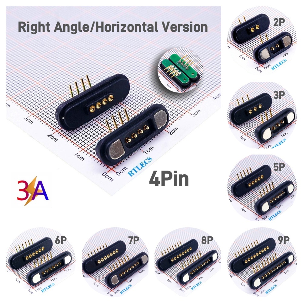 1 par 3A conector Pin Pogo magnético 2 3 4 5 6 7 8 9 11 posiciones paso 2,2 MM tira de contacto Pogopin macho hembra con resorte