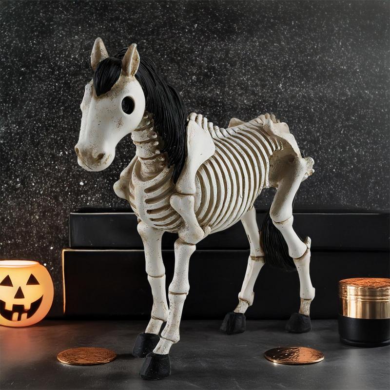 animale scheletro arredamento spettrale scheletro modello di cavallo scheletro di cavallo statua d'arte in resina per feste di Halloween