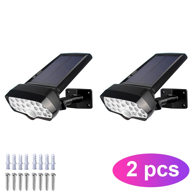 17 LED Motion Sensor Solar Garten Lichter IP67 Wasserdichte Solar Powered Wand Lichter 2-in-1 Wireless Outdoor landschaft Scheinwerfer: A-2 pcs