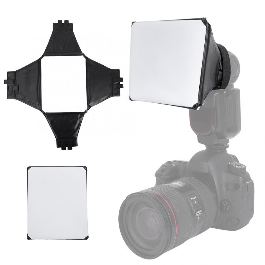 Fotografia Lampa błyskowa Softbox dyfuzor mini zestaw Softbox zdjęcie z kamery składane miękkie pudełko Lampa błyskowa robić kanon EOS DSLR prędkość światło