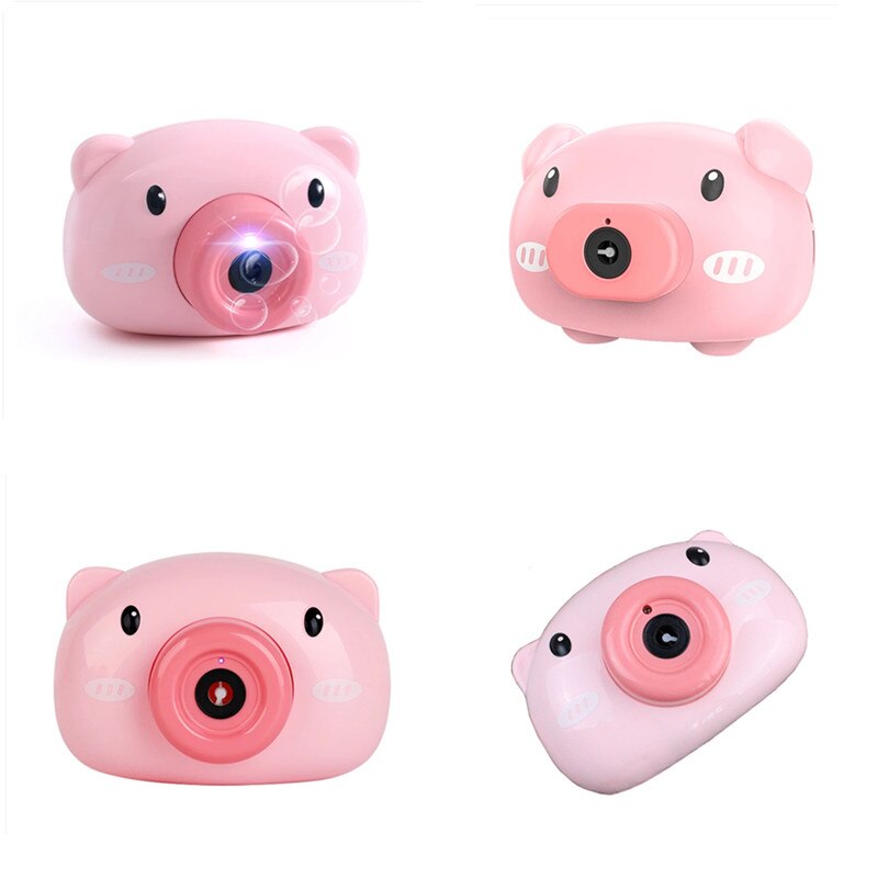 Cartoon Varken Dier Zeep Kinderen Bubble Maker Camera Machine Alle Elektrische Geconcentreerd Licht Kinderen Kerstcadeaus