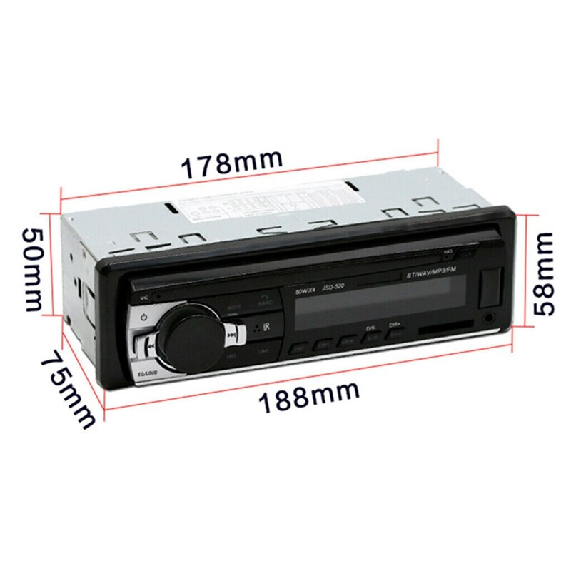 Bluetooth autoradio autoradio fm aux-ingang ontvanger sd usb 12v in-dash 1 din auto  mp3 multimediaspeler