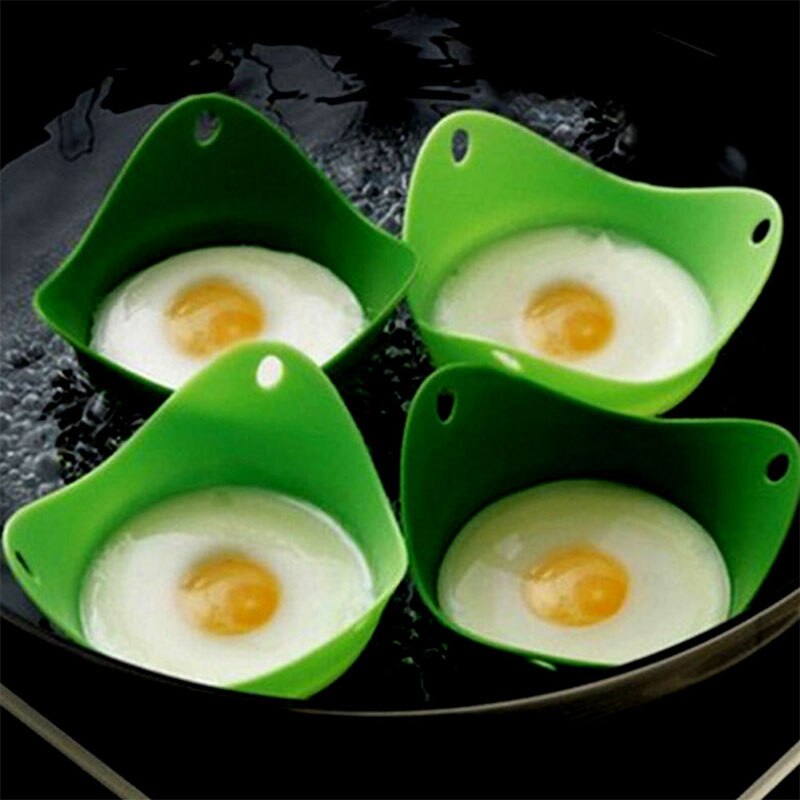4 stks/set Ei Stroper Siliconen Pancake Egg Poach Pods Bakken Cup Keuken Kookgerei Bakvormen Werktuig