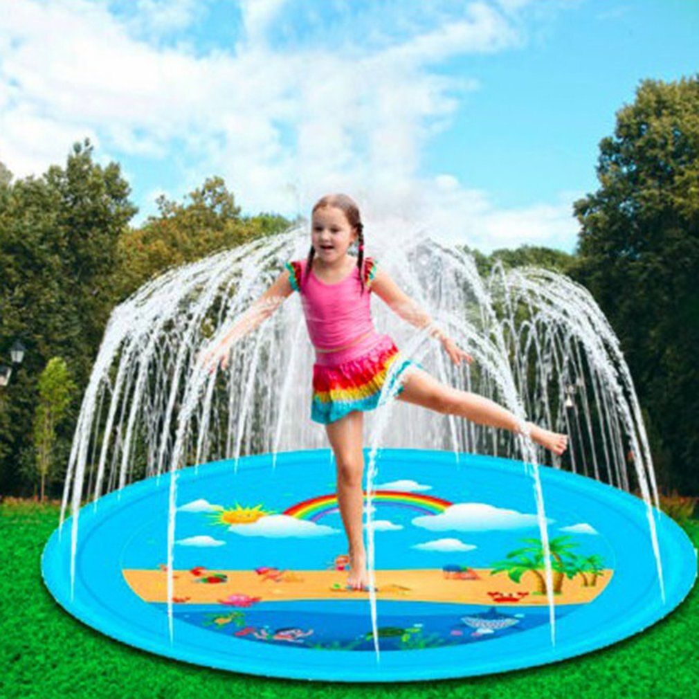 Outdoor Lawn Beach Sea Animal Inflatable Water Spray Kids Play Pad Mat Water Games Beach Mat Cushion Toys