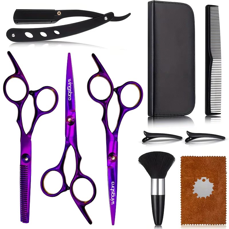 6.5 Inch Kappersschaarset, Professionele Haarknipschaar Dunner Wordende Schaar, Hulpmiddelen Voor Het Knippen Van Haar Styling: Sky Blue