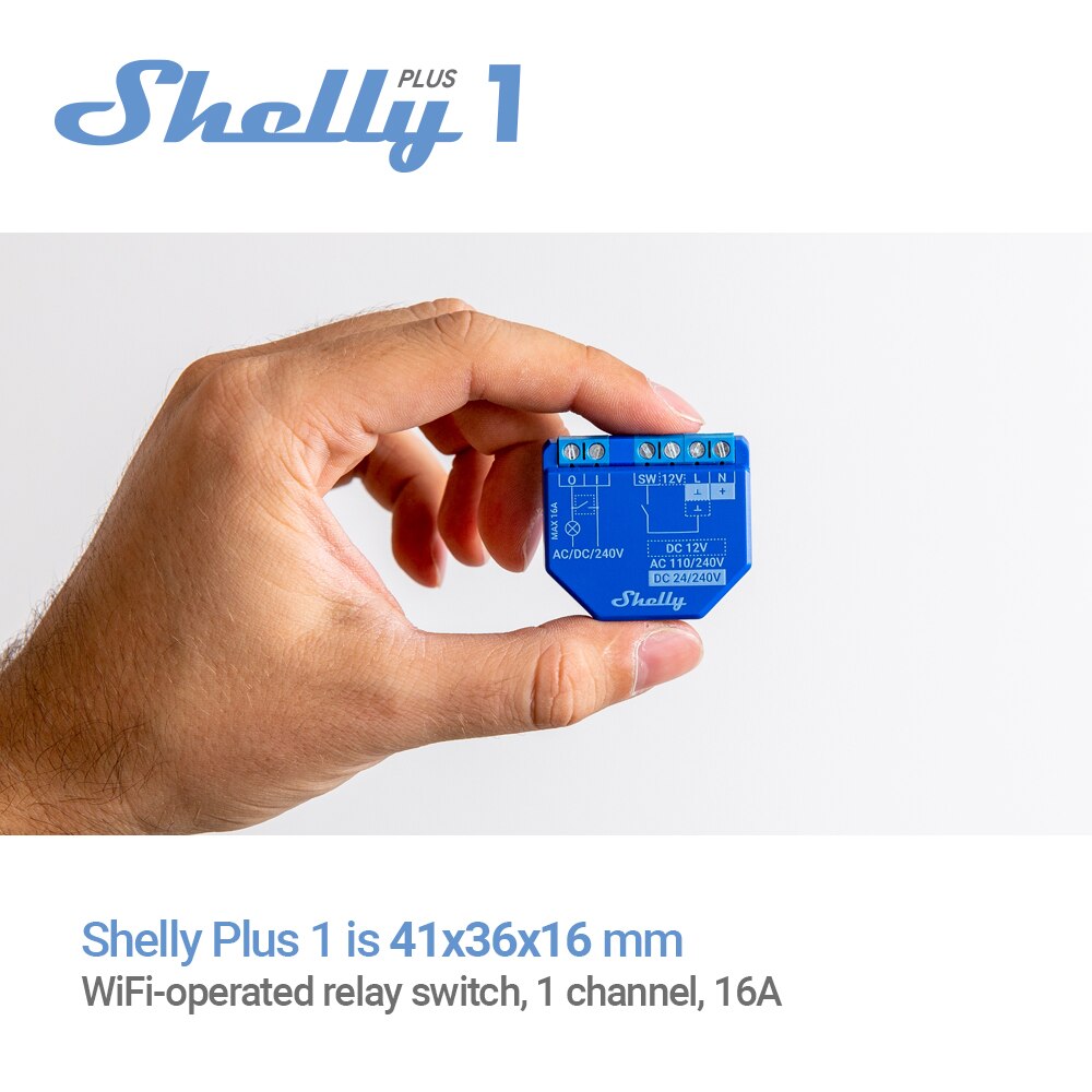 Shelly Plus 1 Smart WiFi Bluetooth Operated Relay ... – Grandado