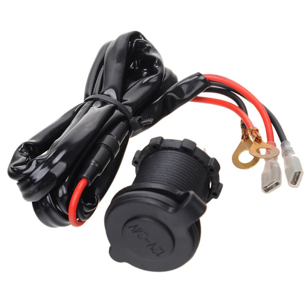 Waterdichte motorfiets motorfiets auto sigarettenaansteker stopcontact 12v-24v met installatiebeugel