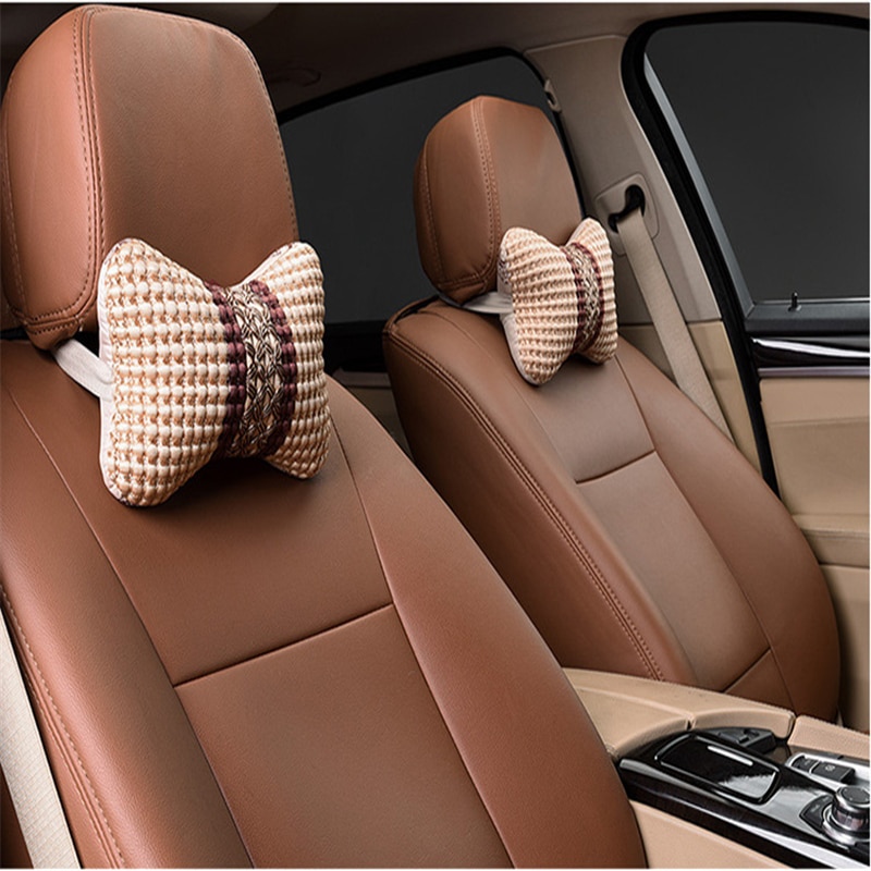 Almohadas para cuello de coche, reposacabezas transpirable, almohadas para asiento, almohadas para el cuello, accesorios interiores de estilo de coche