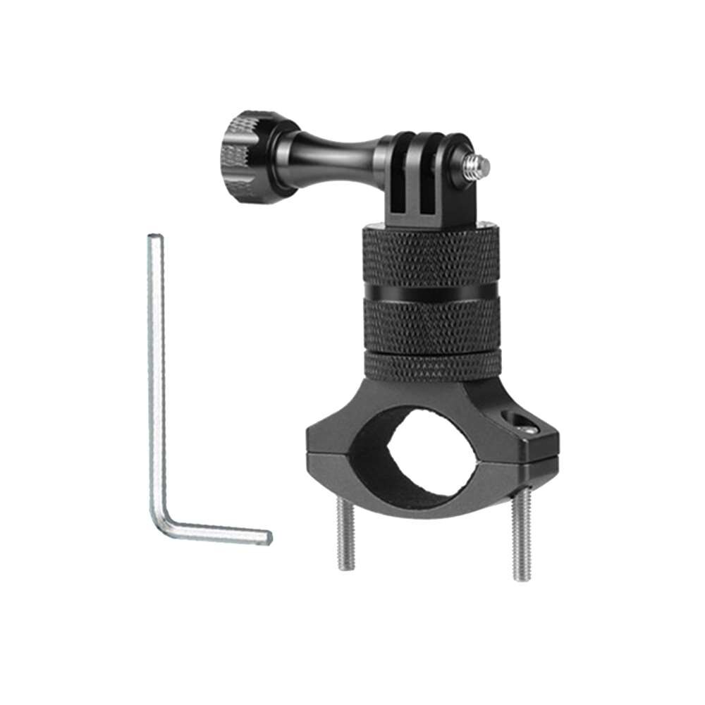 Bicycle Mount Aluminum Alloy Rotatable Bike Handlebar Mount Holder Adapter Bracket Bike Action Camera: Black