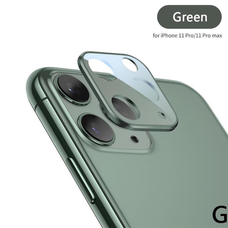 Metal Frame Tempered glass Camera Lens Full protective Cover for iPhone11 Pro Max Protector Rear Cam Lens Film for iPhone 11: for iphone 11p max