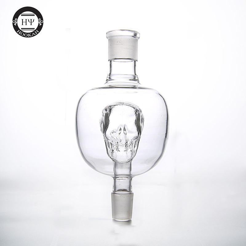 Doppelwandiger 18,8 mm Totenkopf-Melasse-Fänger aus Metall, Shisha-Wasserpfeifen-Anschluss, Narguile, klare Farbe, verschiedene Entwürfe erhältlich: Schokolade