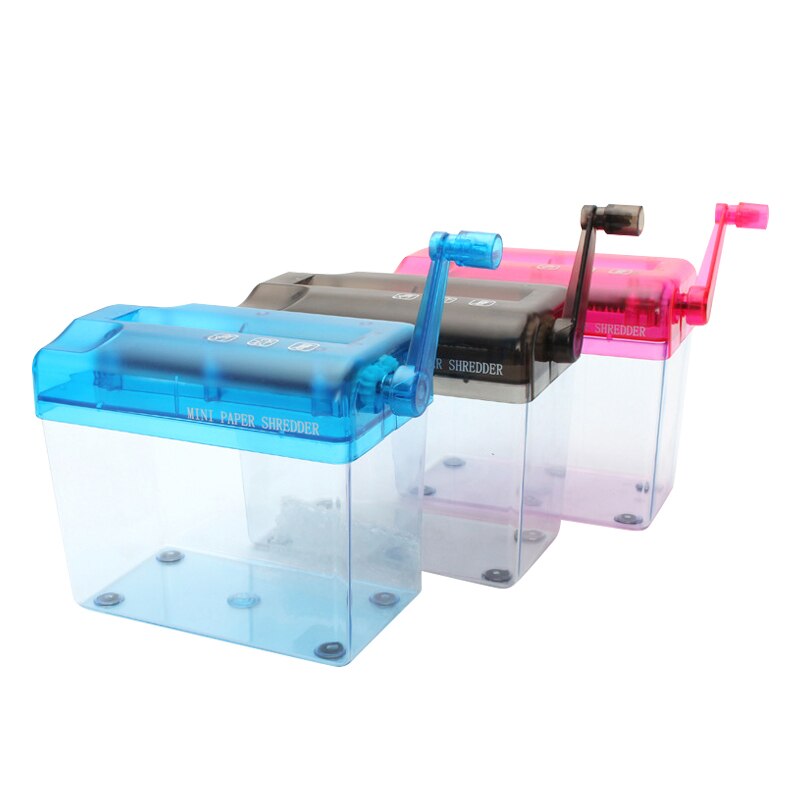 Portable Mini Shredder Household A6 Paper Shredder Small Office Silent Paper Shredder Hand-cranked Documents Cutting Machine